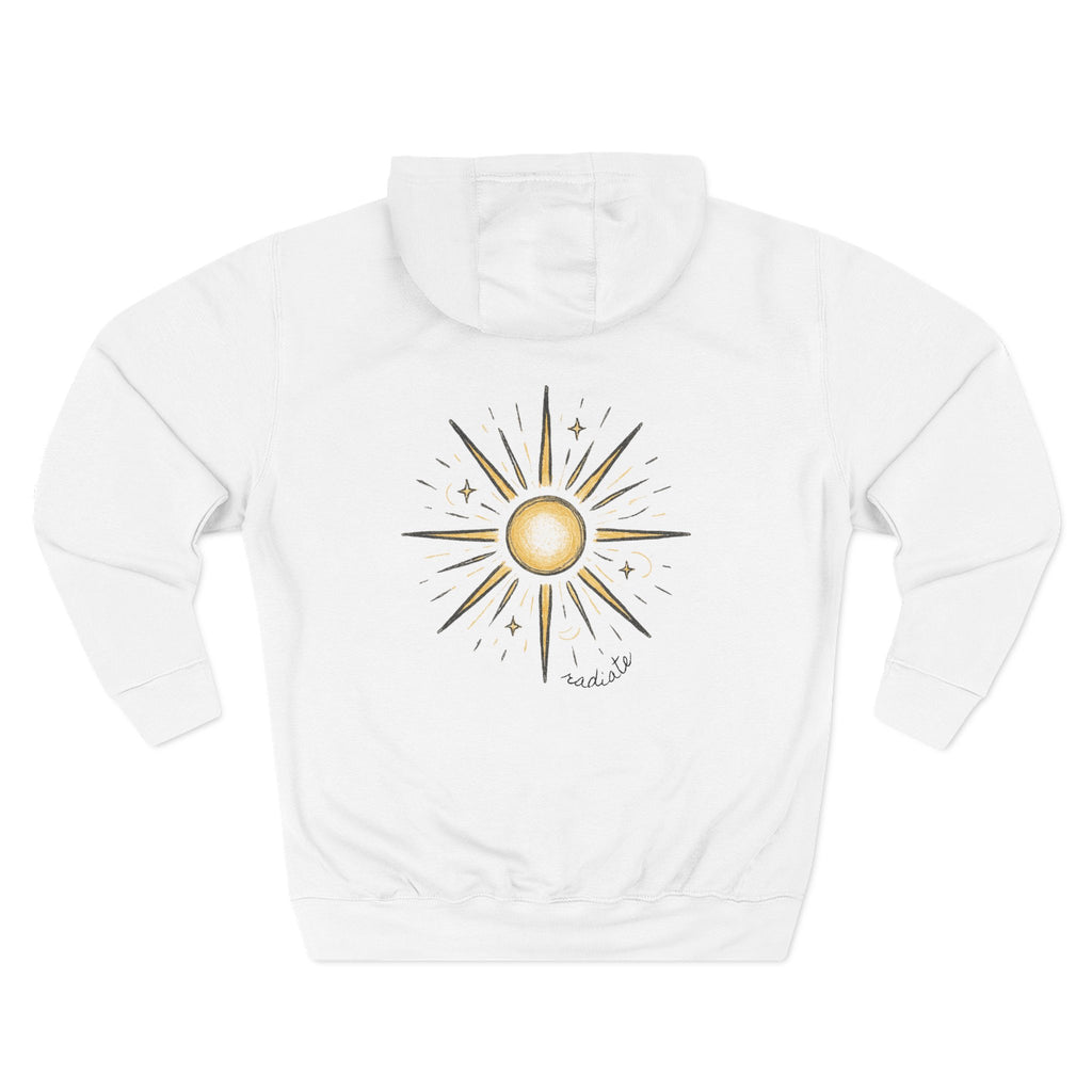 Hoodie — "Be Radiant" Starburst Fleece Pullover