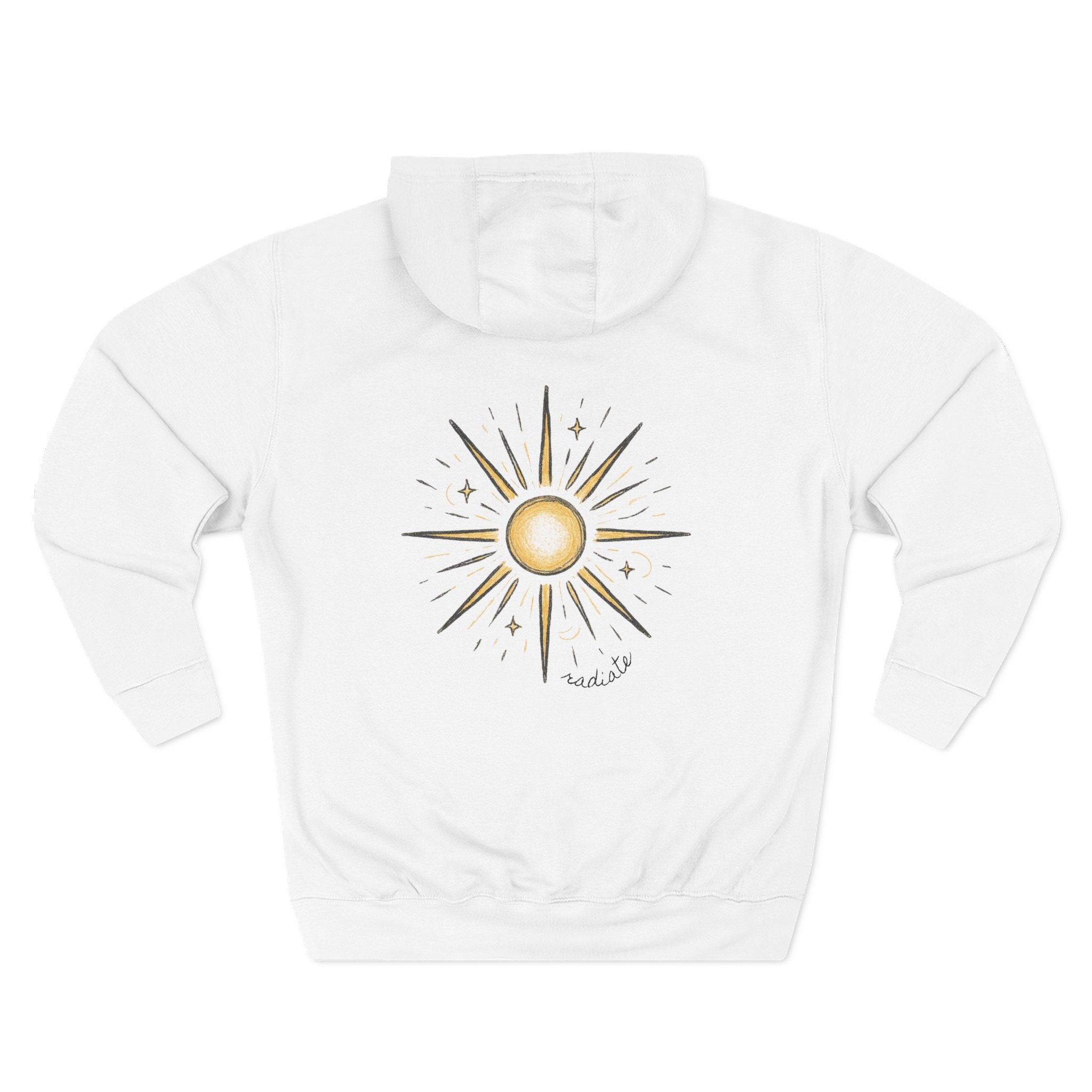 Hoodie — "Be Radiant" Starburst Fleece Pullover