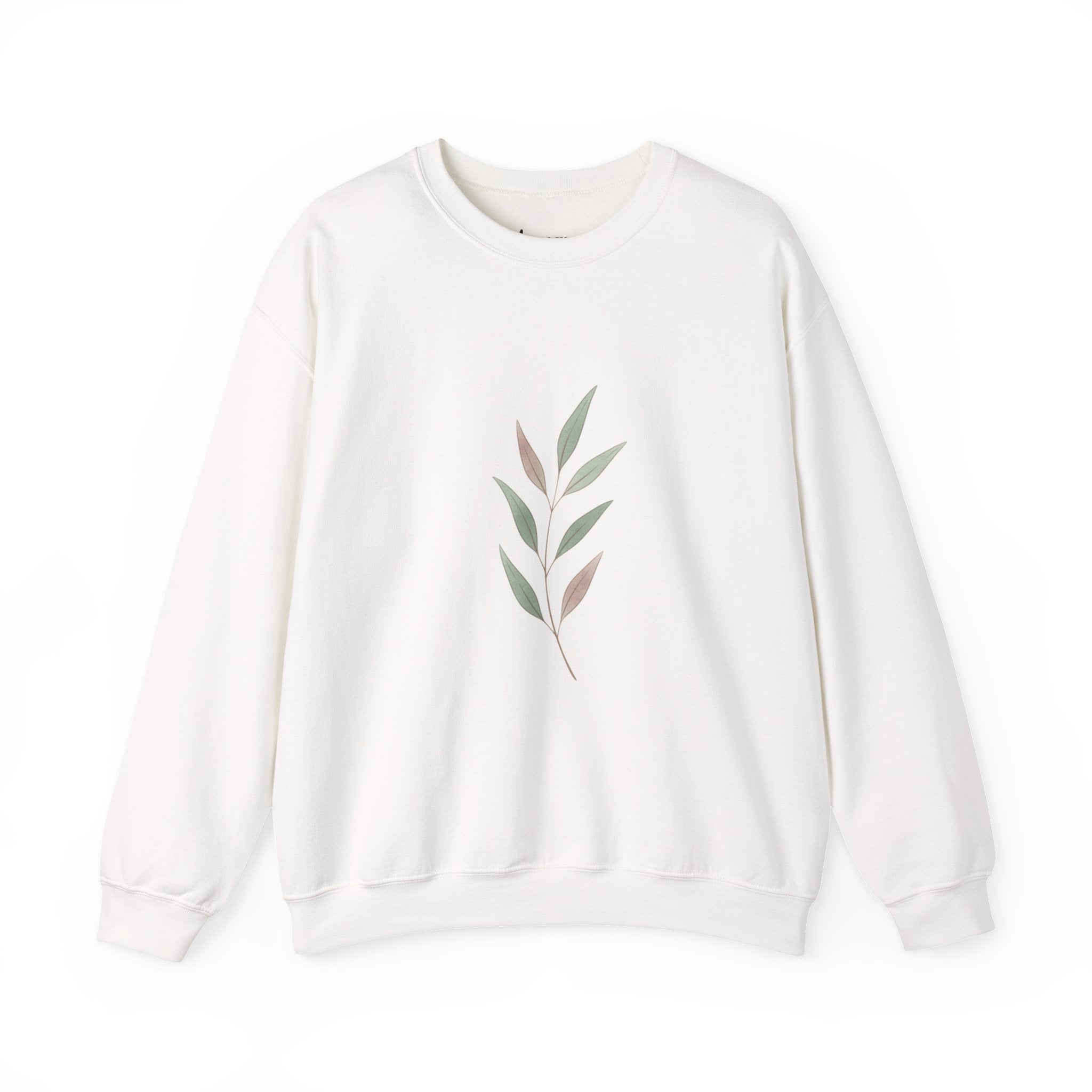 Minimal Leaf Motif Crewneck Sweatshirt | quiet luxury, neutral minimalist