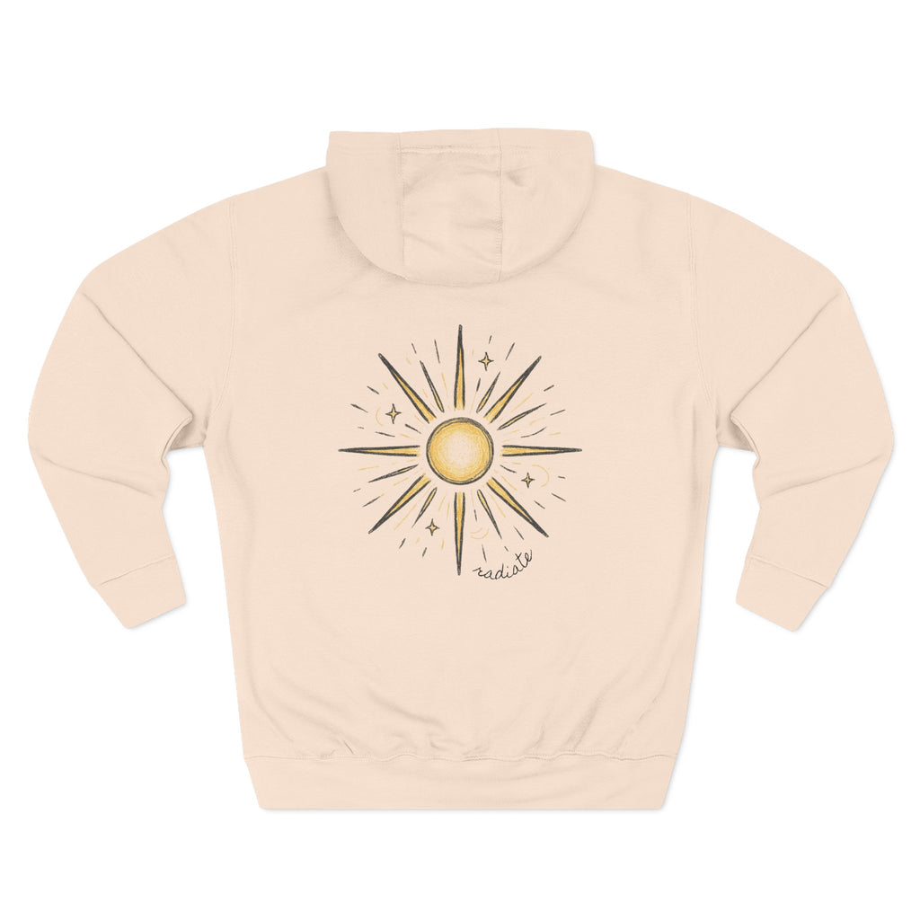 Hoodie — "Be Radiant" Starburst Fleece Pullover
