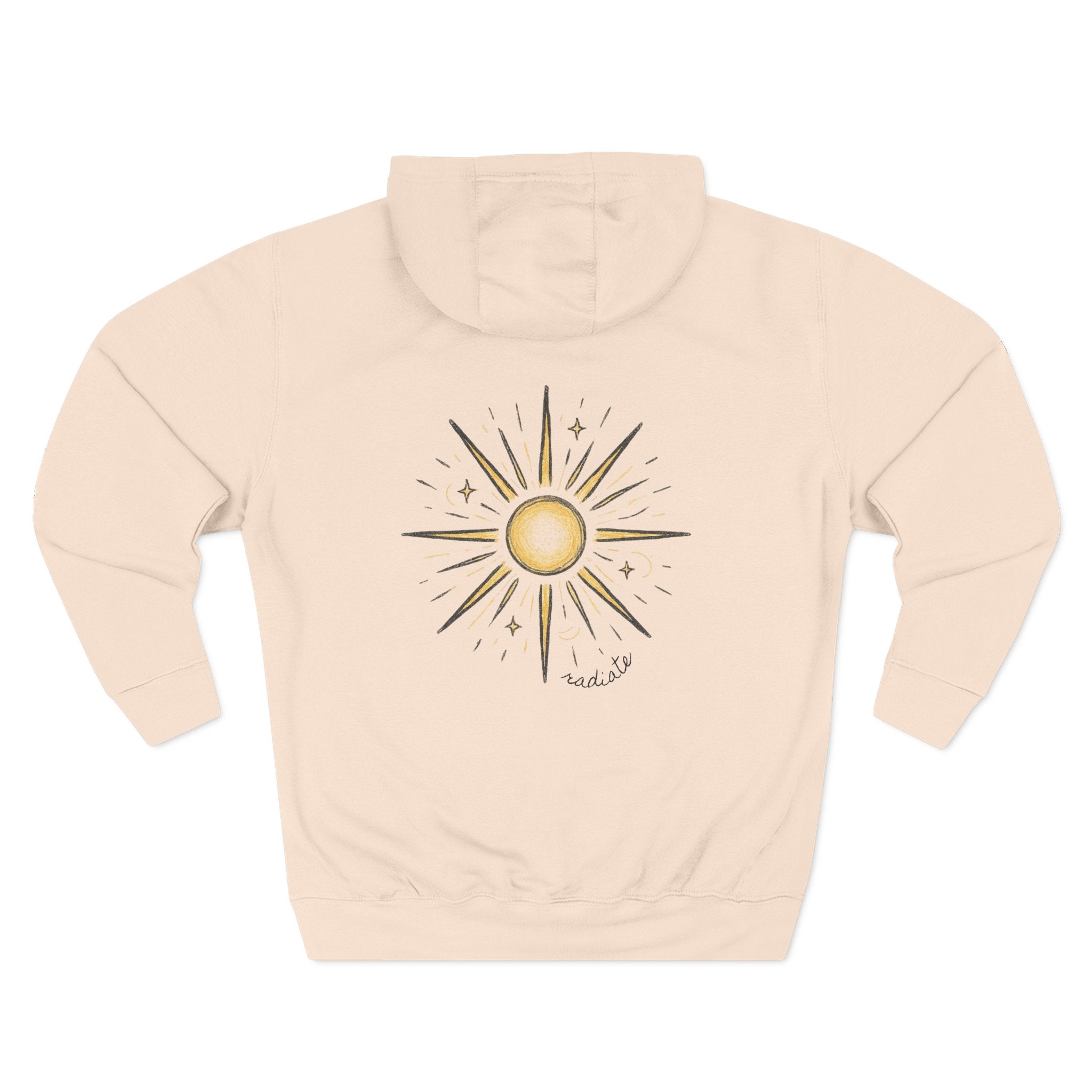 Hoodie — "Be Radiant" Starburst Fleece Pullover