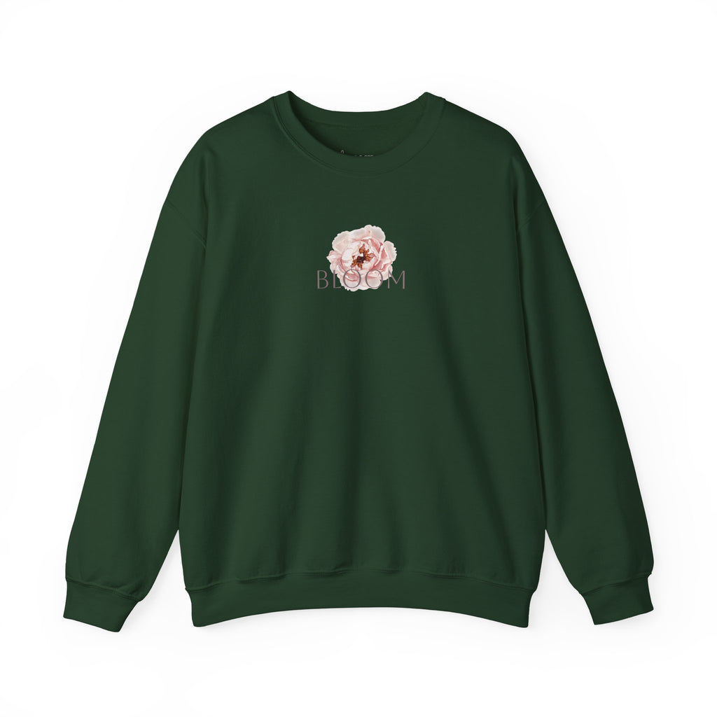 Bloom Floral Crewneck Sweatshirt — Women's Pastel Rose Graphic