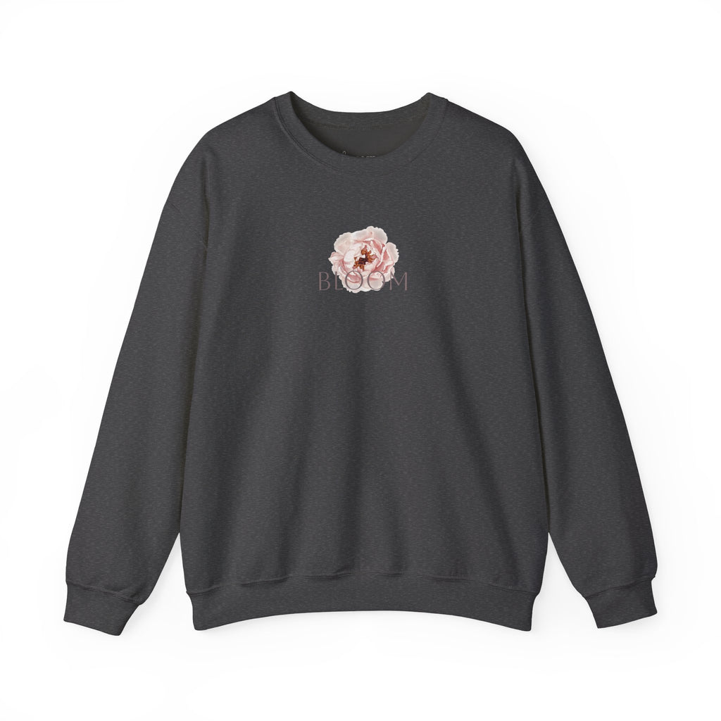 Bloom Floral Crewneck Sweatshirt — Women's Pastel Rose Graphic