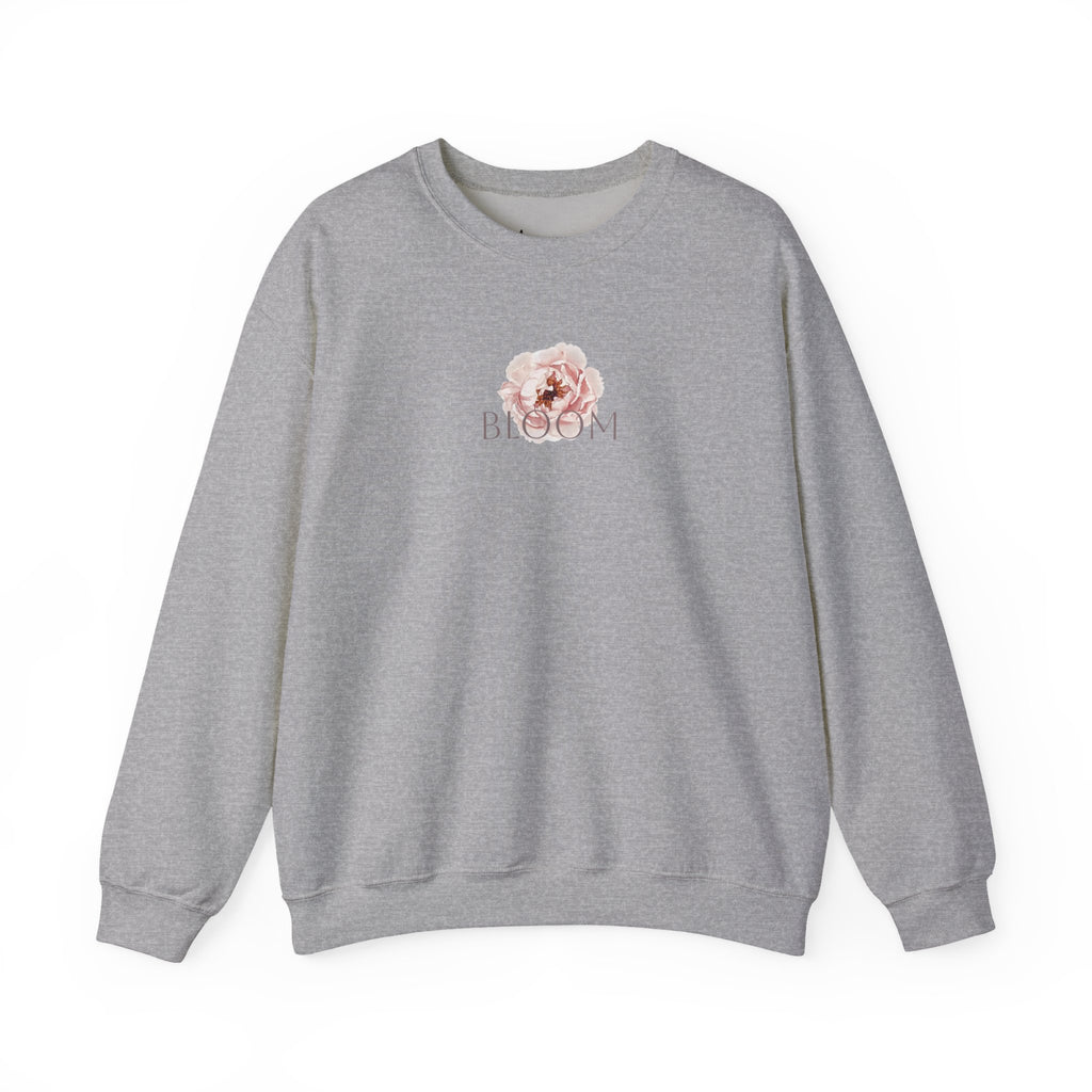 Bloom Floral Crewneck Sweatshirt — Women's Pastel Rose Graphic