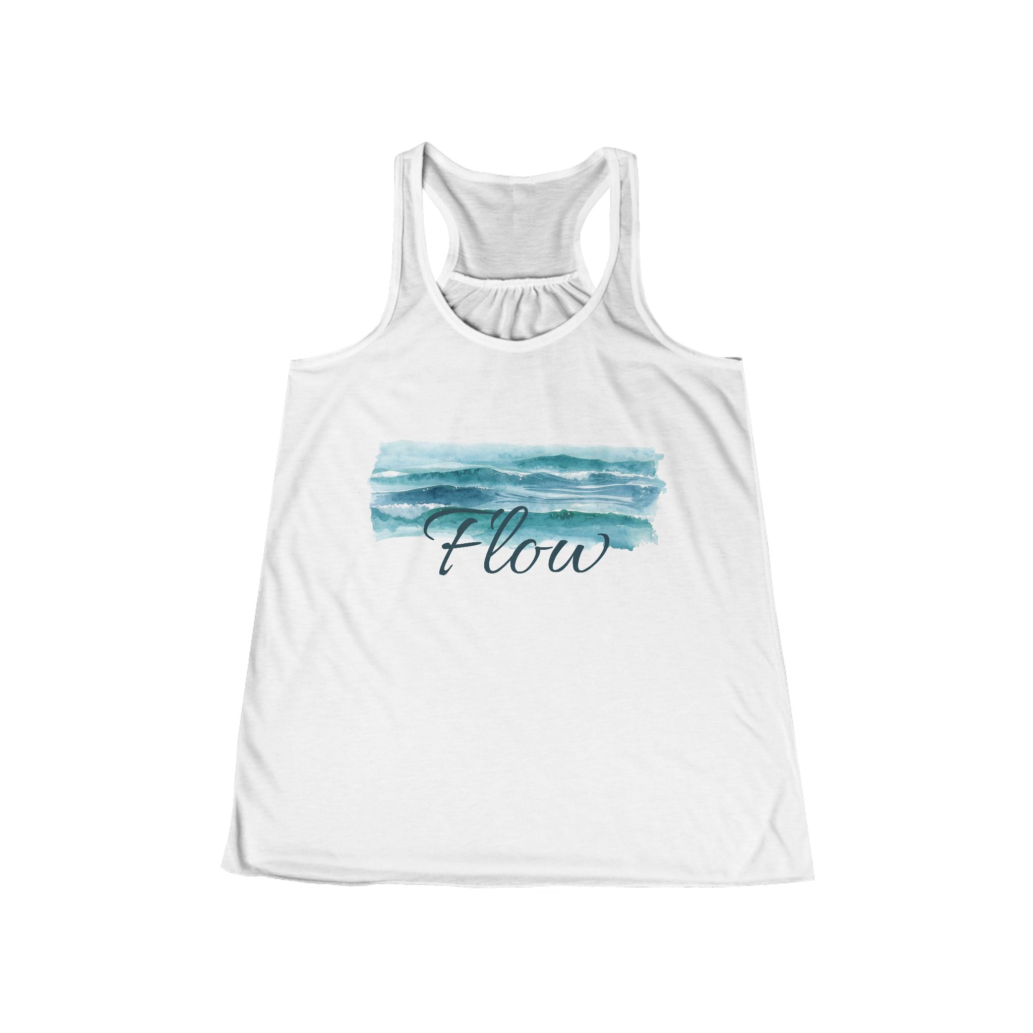 Flow Watercolor Waves Racerback Tank