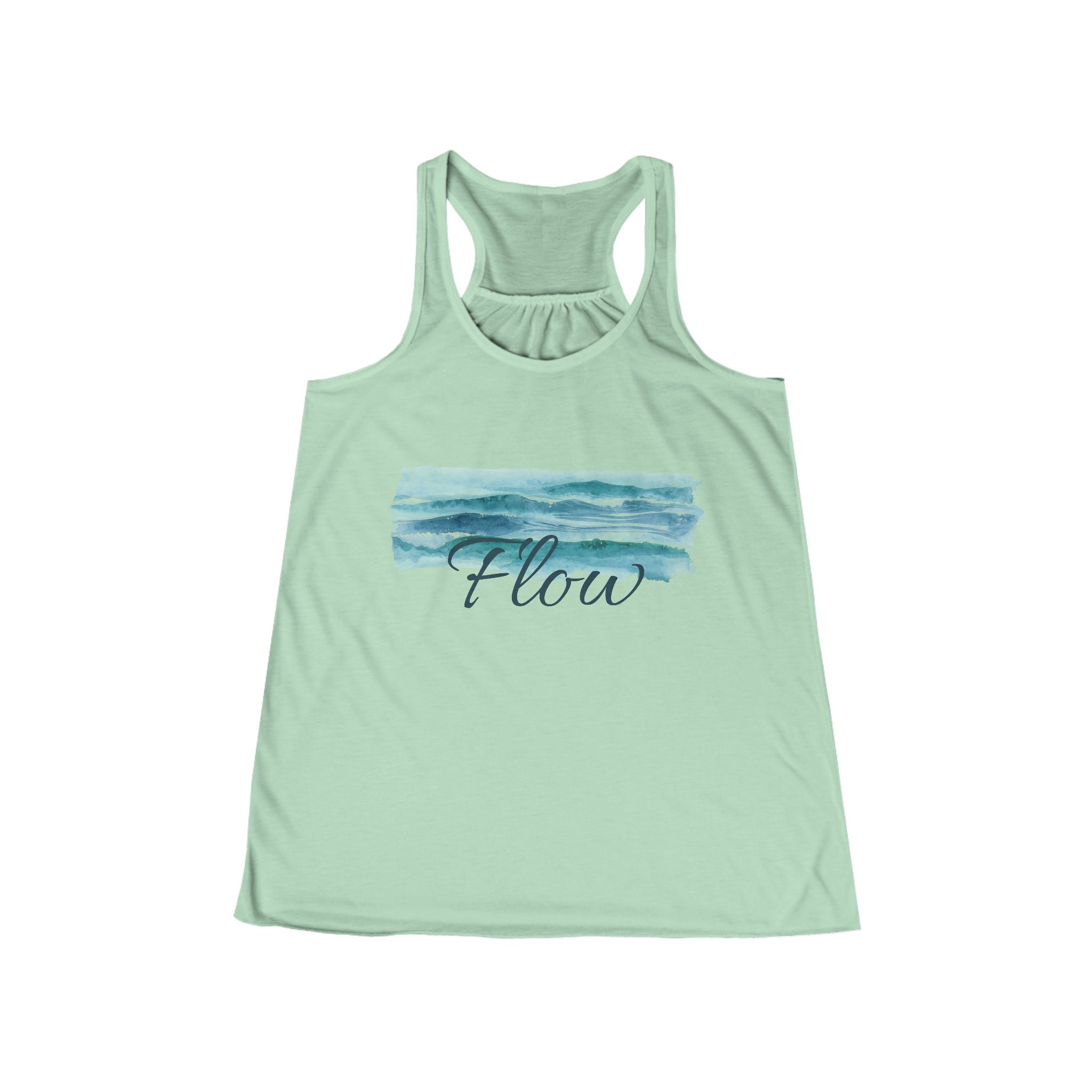 Flow Watercolor Waves Racerback Tank