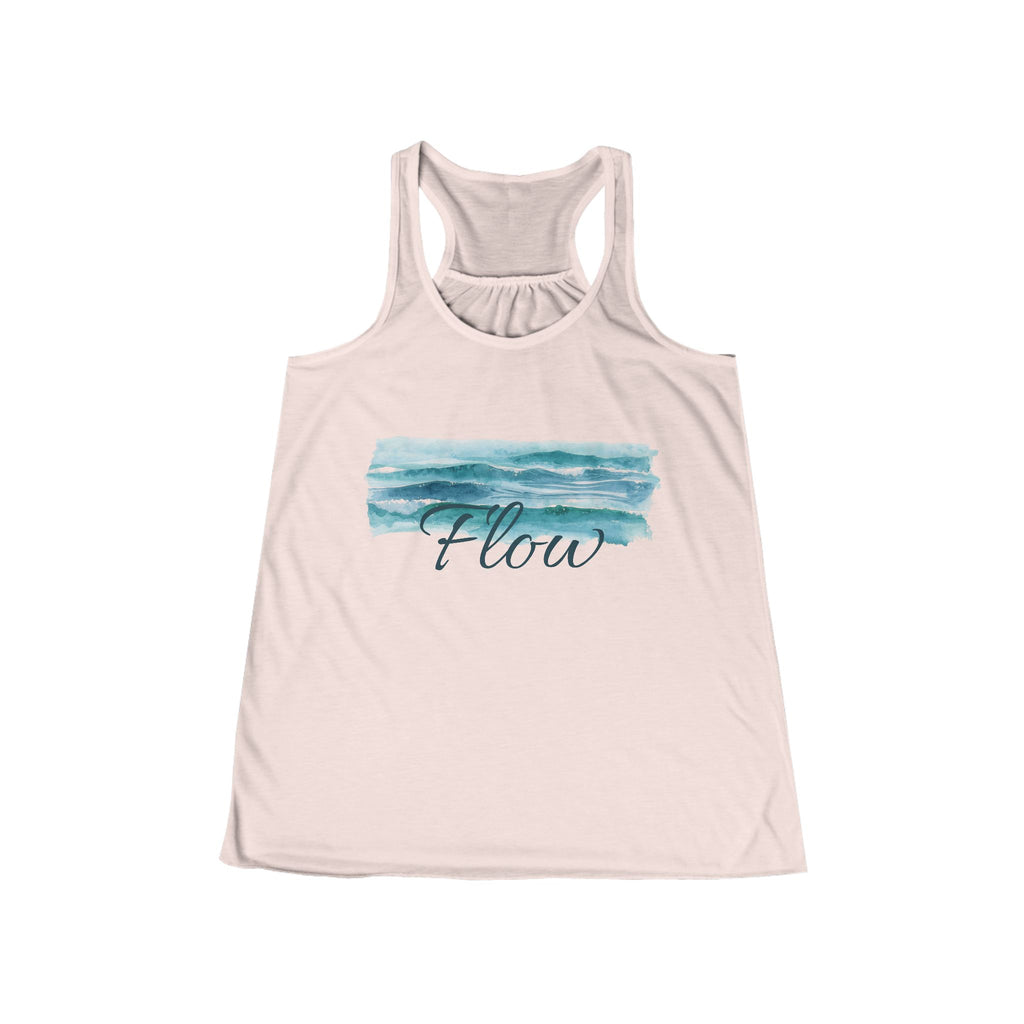 Flow Watercolor Waves Racerback Tank