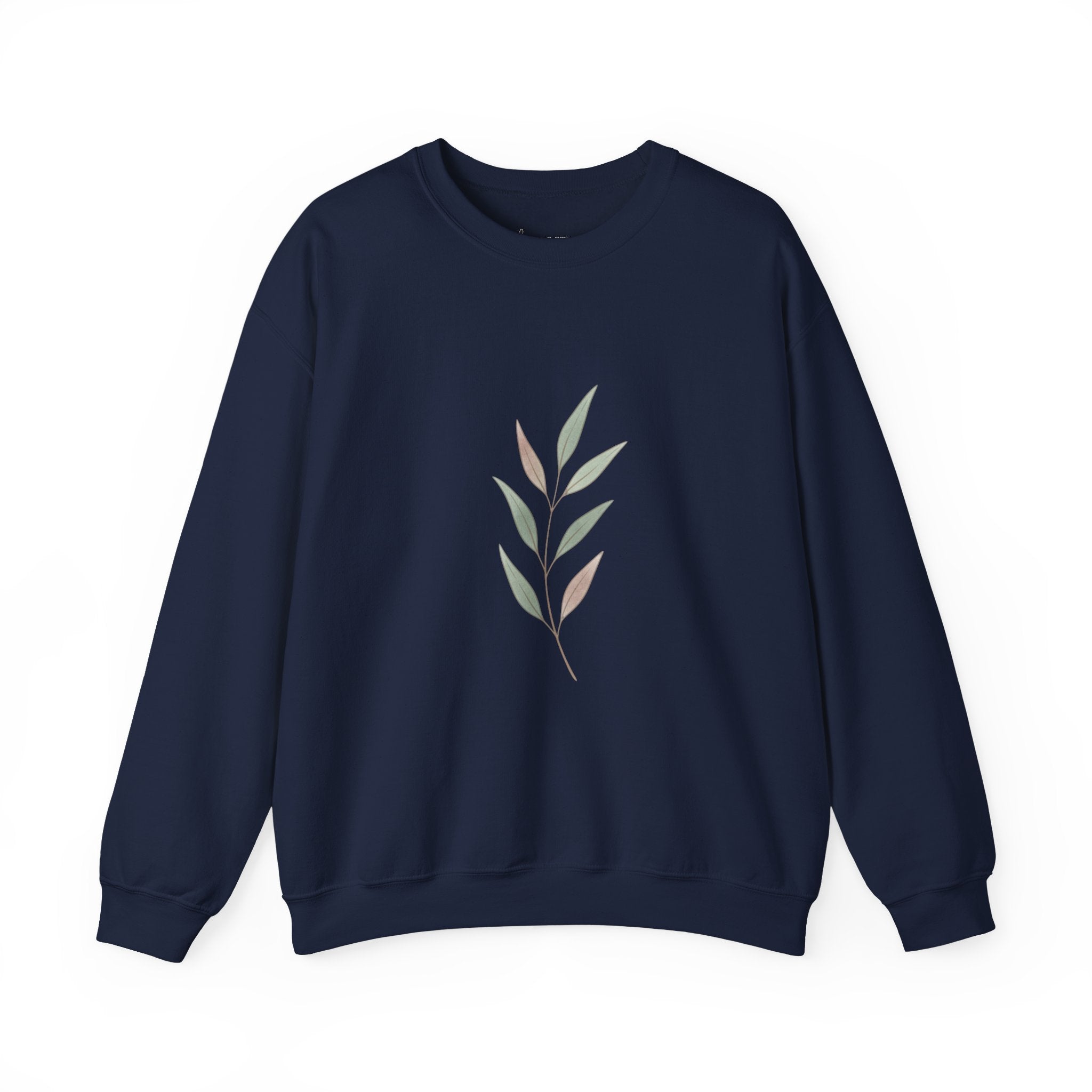 Minimal Leaf Motif Crewneck Sweatshirt | quiet luxury, neutral minimalist