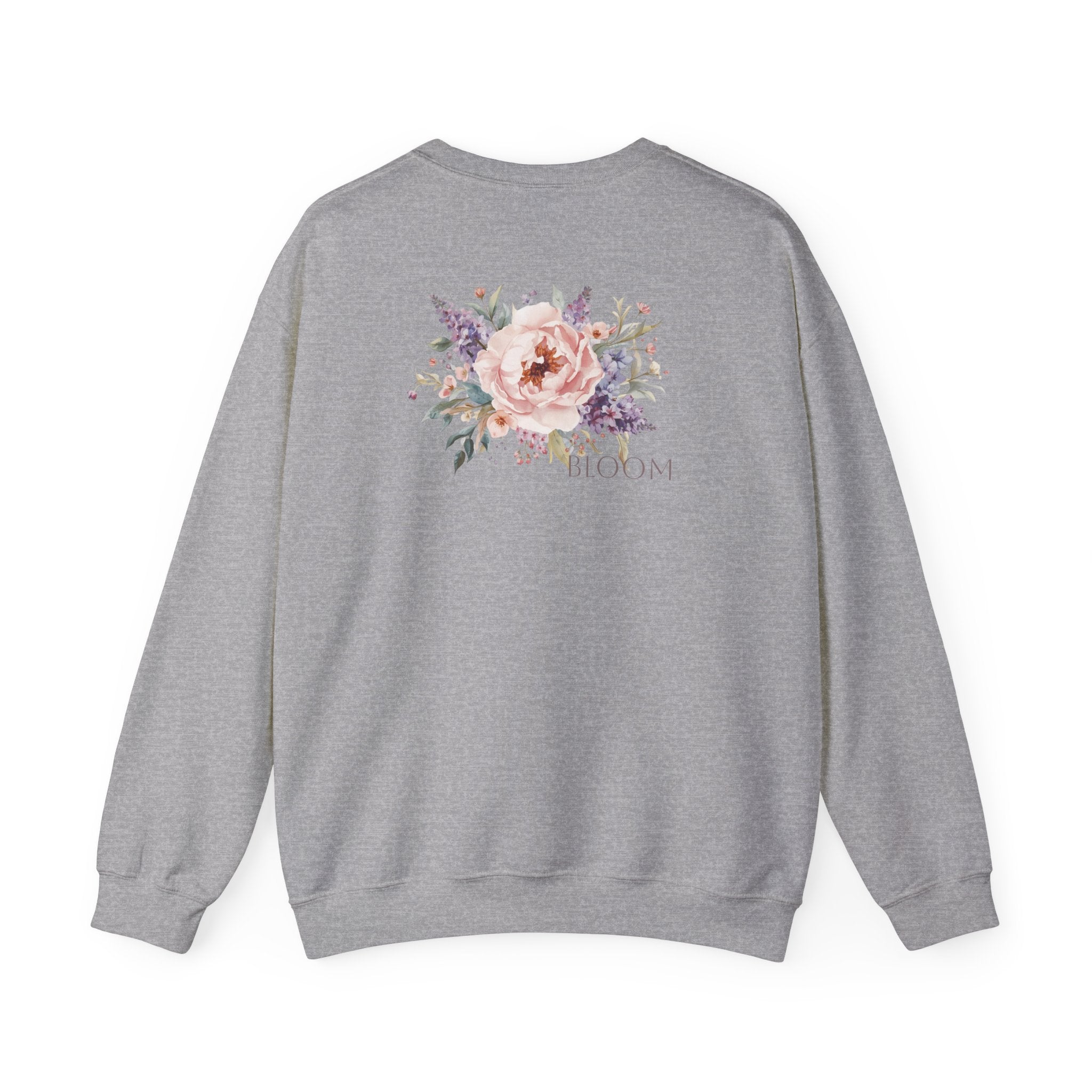 Bloom Floral Crewneck Sweatshirt — Women's Pastel Rose Graphic
