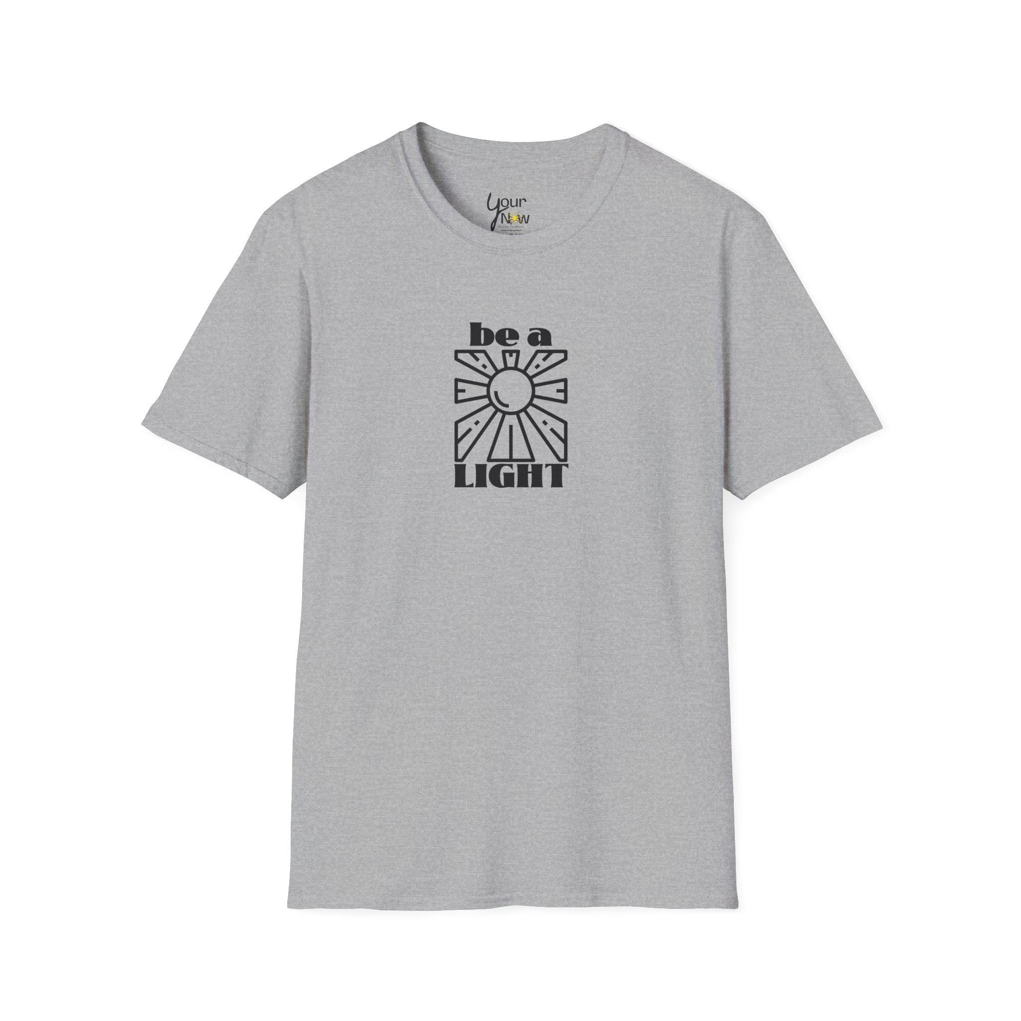 Be a Light T-Shirt — Retro Sun Positive Message Tee