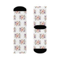 Floral Vintage Rose Crew Socks — Pretty Pastel Bouquet Pattern