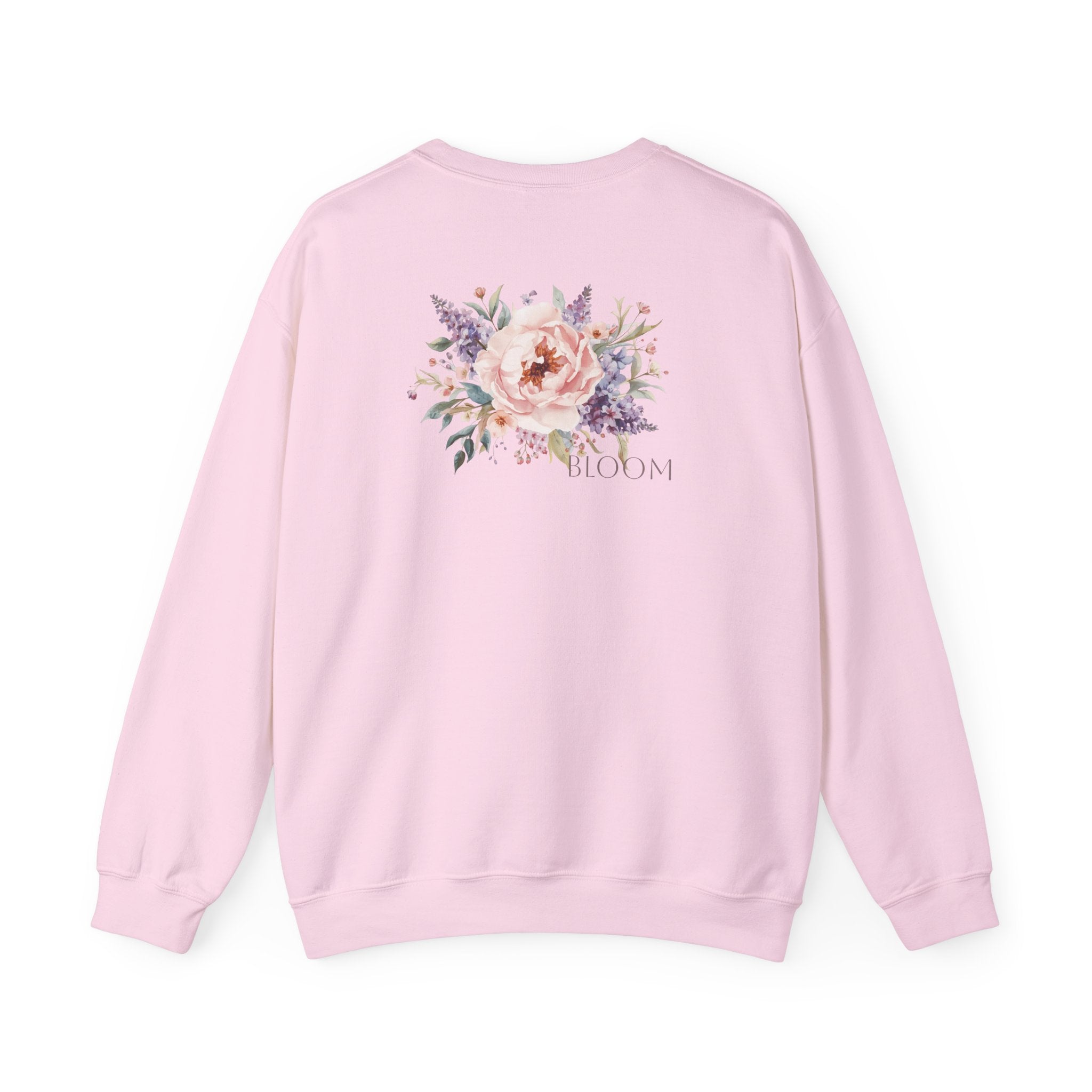 Bloom Floral Crewneck Sweatshirt — Women's Pastel Rose Graphic