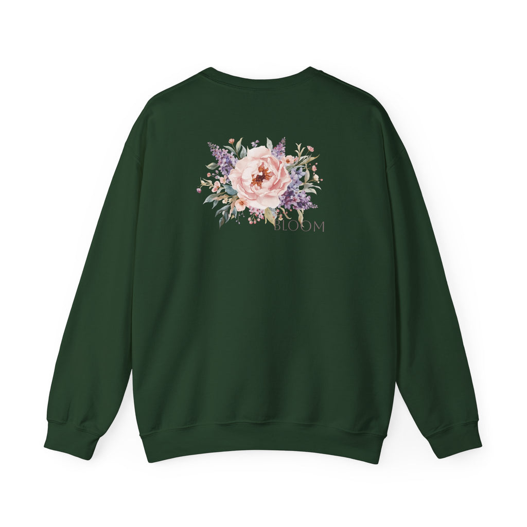 Bloom Floral Crewneck Sweatshirt — Women's Pastel Rose Graphic
