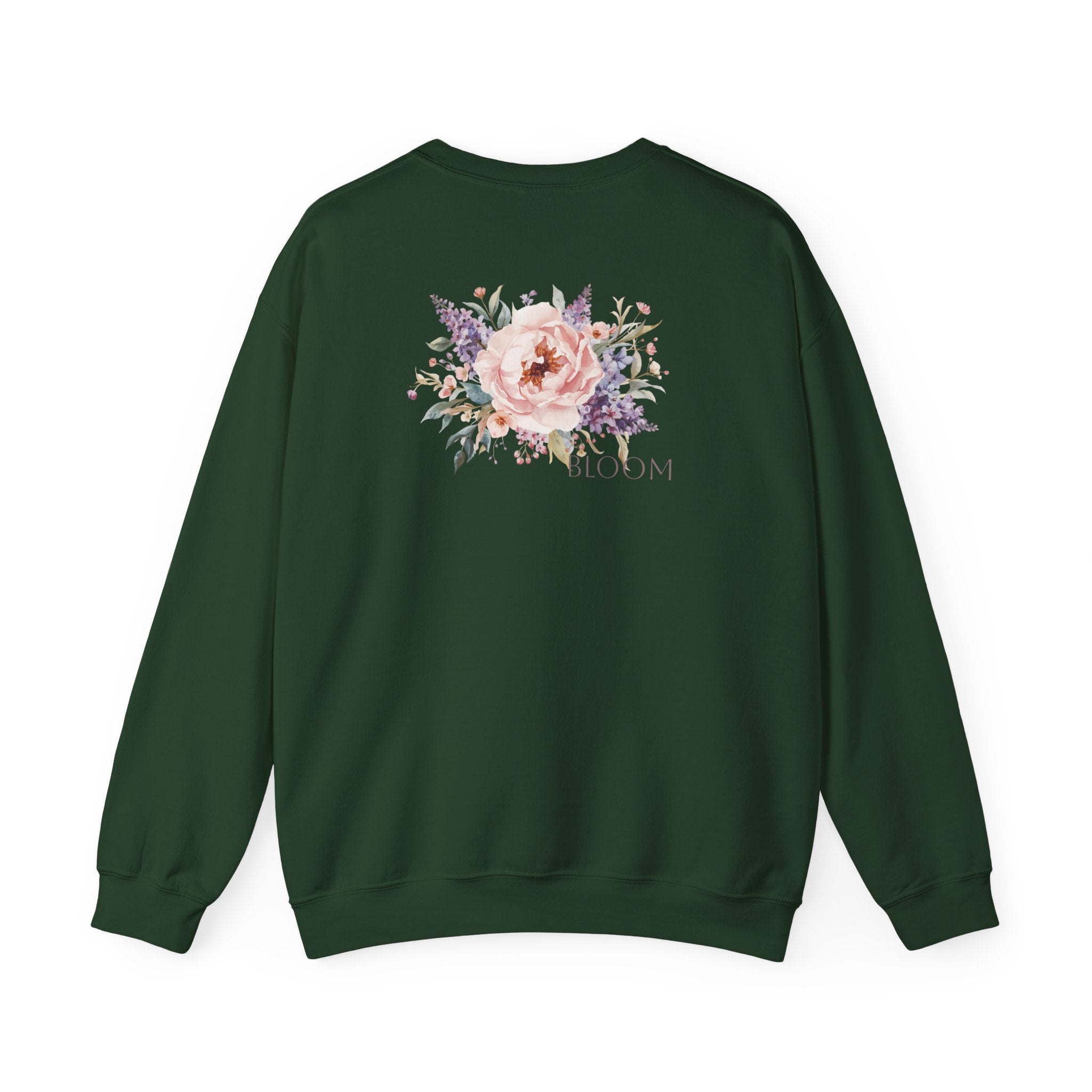 Bloom Floral Crewneck Sweatshirt — Women's Pastel Rose Graphic