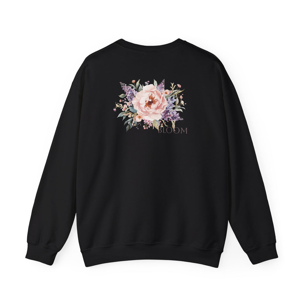 Bloom Floral Crewneck Sweatshirt — Women's Pastel Rose Graphic