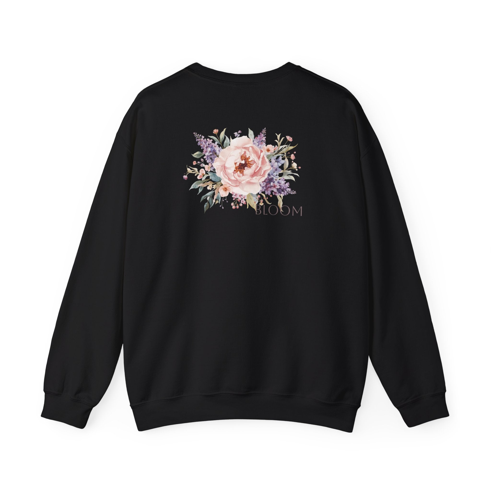 Bloom Floral Crewneck Sweatshirt — Women's Pastel Rose Graphic
