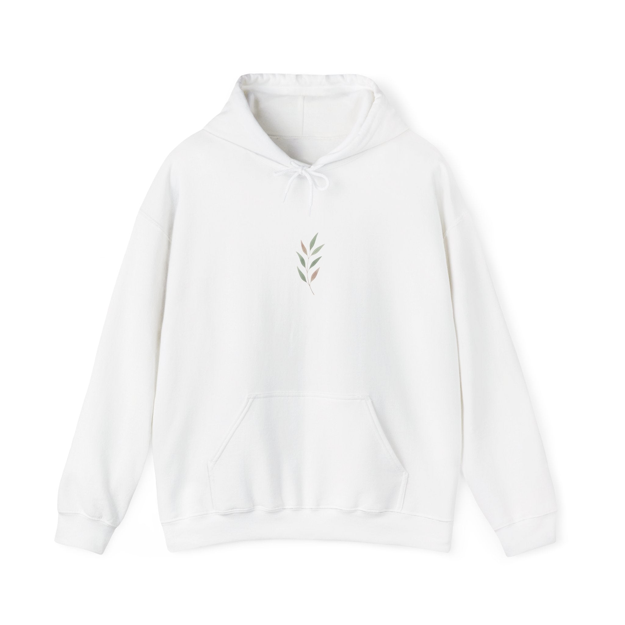 Minimal Botanical Motif Hoodie | Quiet Luxury, Neutral Minimalist