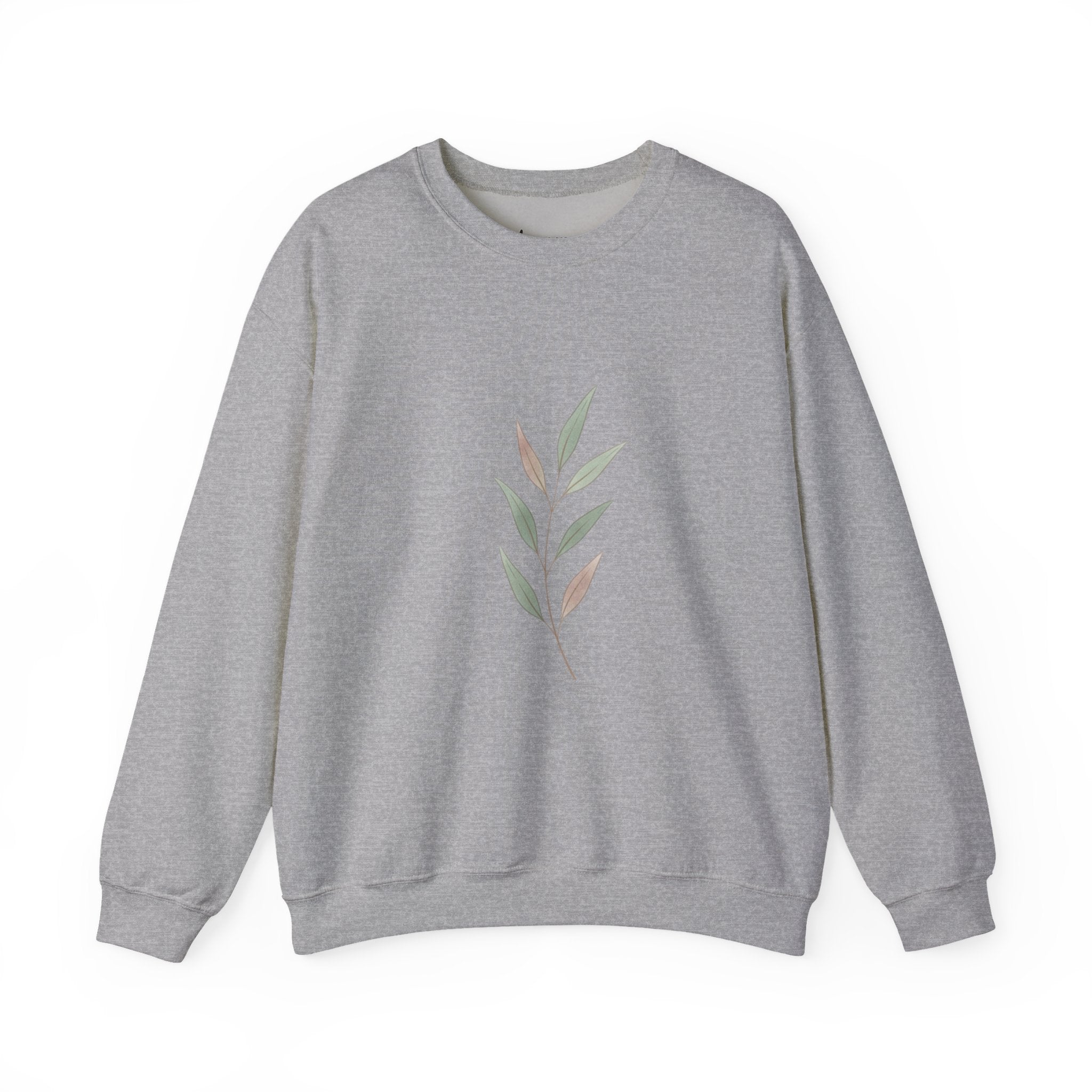 Minimal Leaf Motif Crewneck Sweatshirt | quiet luxury, neutral minimalist