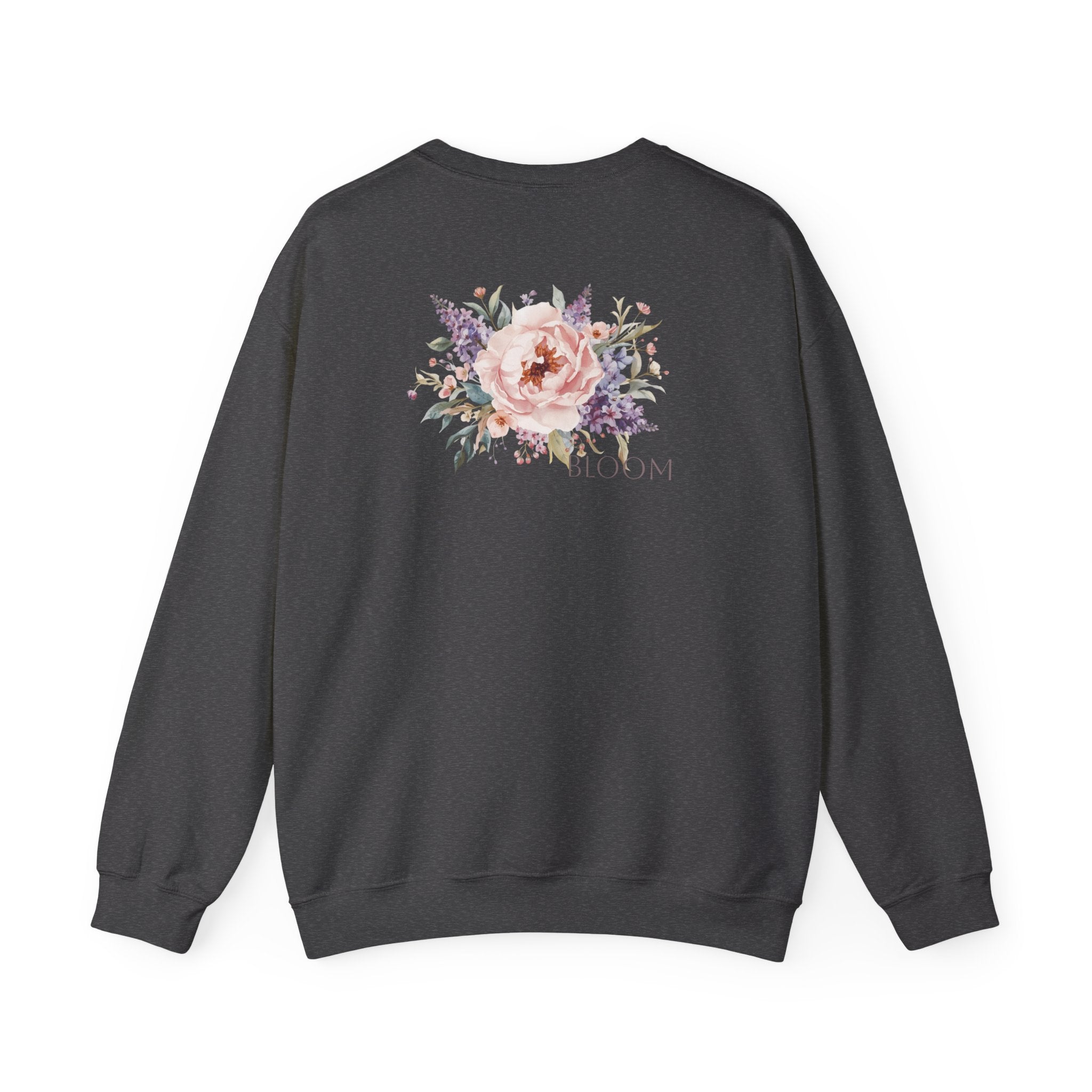 Bloom Floral Crewneck Sweatshirt — Women's Pastel Rose Graphic