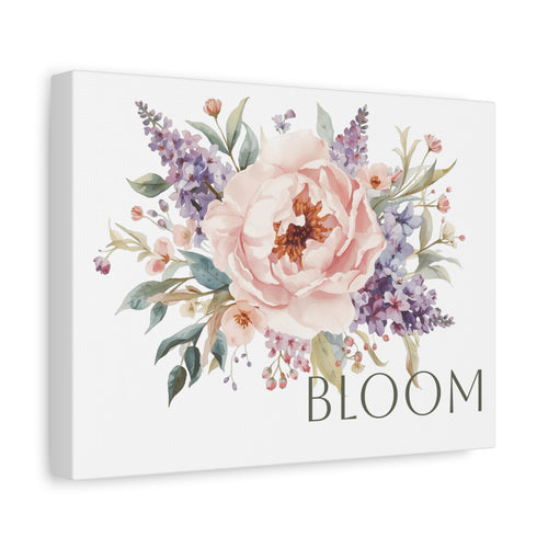 Bloom Watercolor Floral Canvas Print