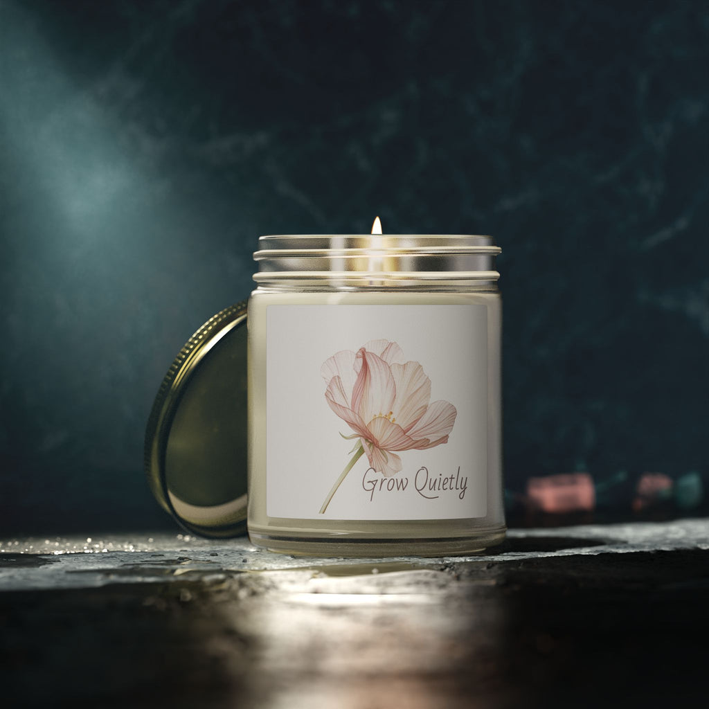 Grow Quietly Lavender Candle — Scented Coconut Apricot Wax (4oz, 9oz)
