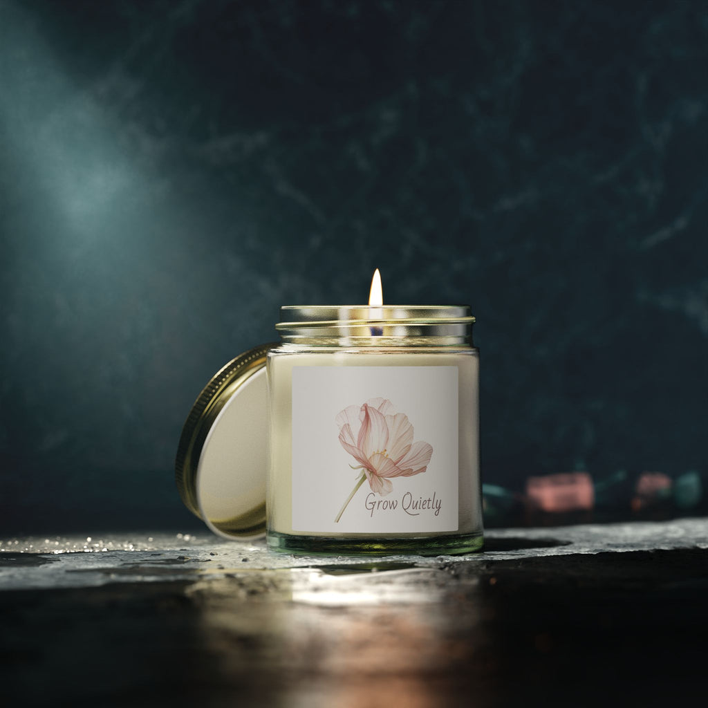 Grow Quietly Lavender Candle — Scented Coconut Apricot Wax (4oz, 9oz)