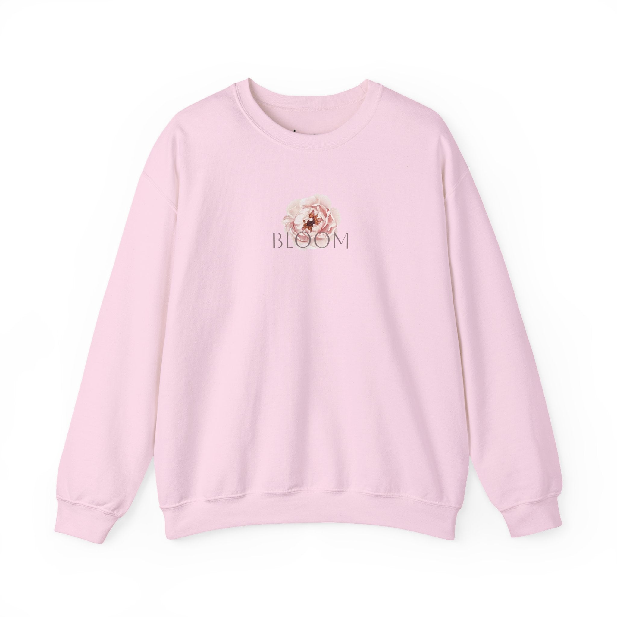 Bloom Floral Crewneck Sweatshirt — Women's Pastel Rose Graphic