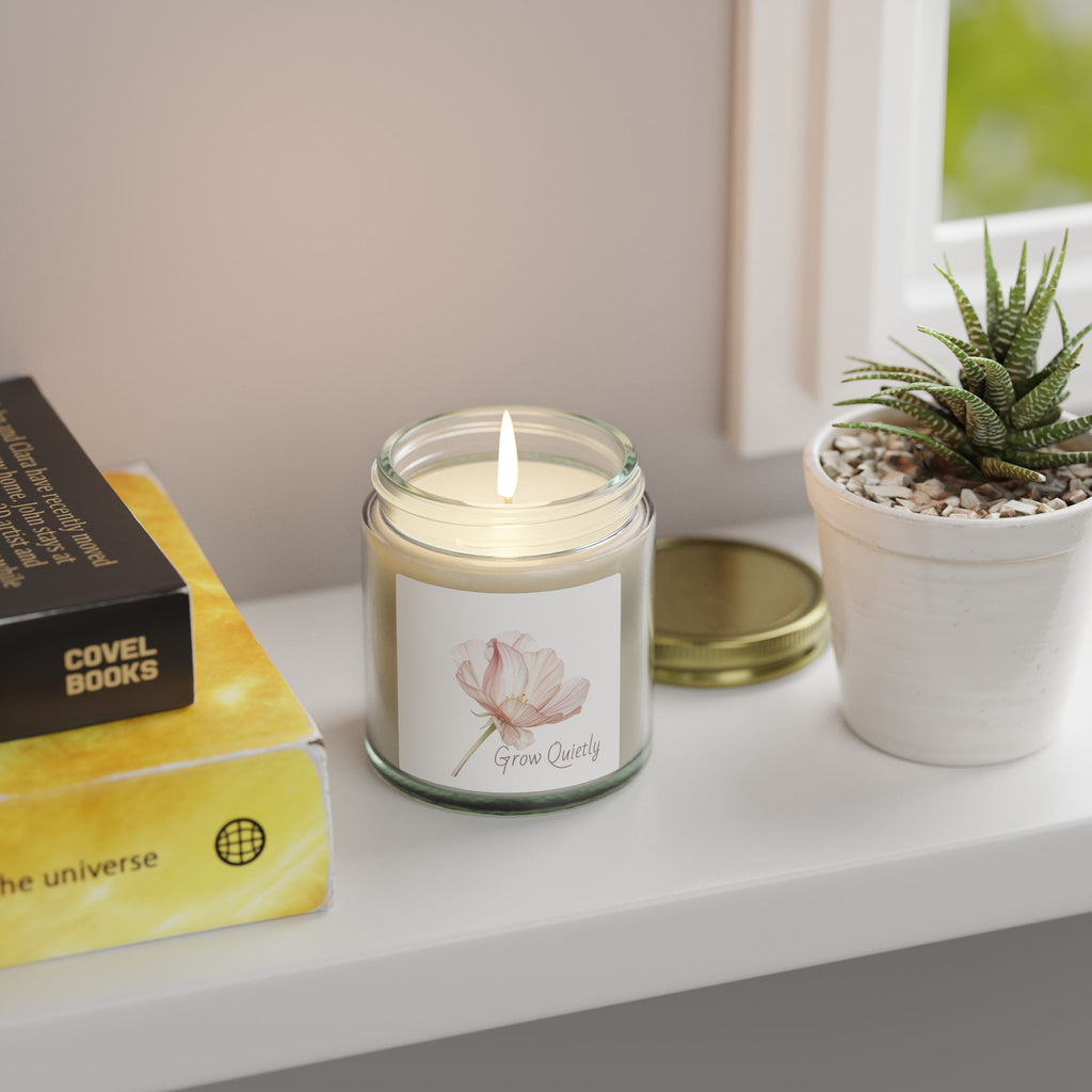 Grow Quietly Lavender Candle — Scented Coconut Apricot Wax (4oz, 9oz)